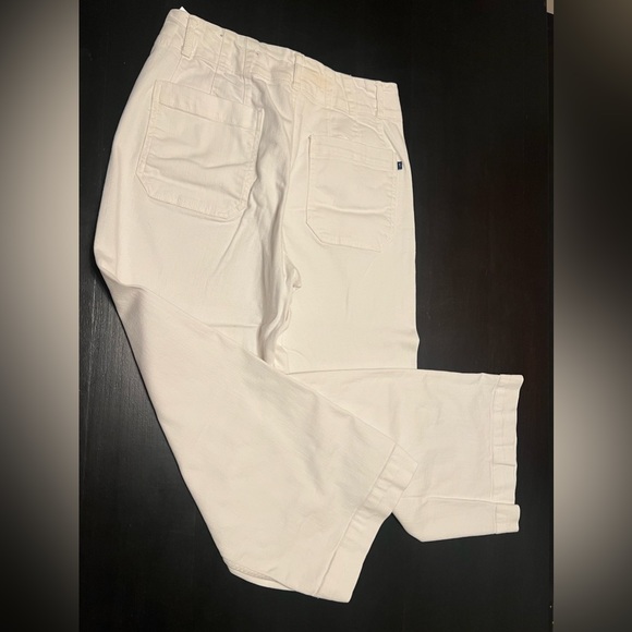Anthropologie Pilcro White Denim Cropped Wide-Leg Jeans Size 30 - Picture 8 of 9